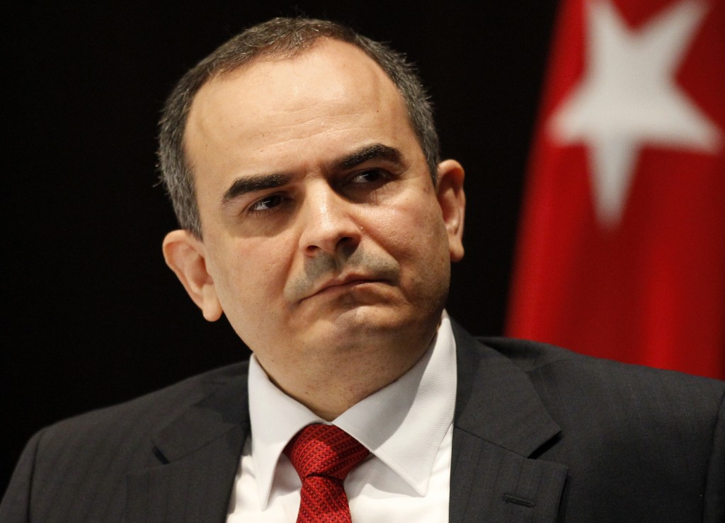 Turkey's newly named Central Bank Governor Erdem Basci attends an handover ceremony in Ankara